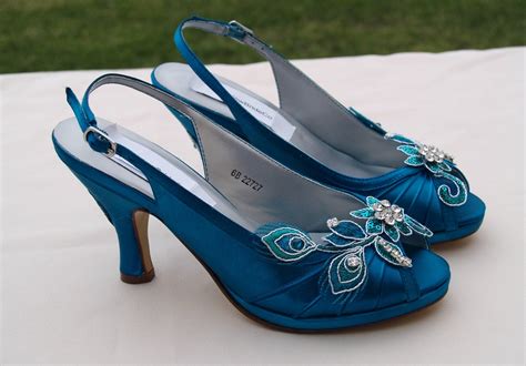 teal wedding heels